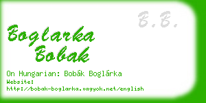 boglarka bobak business card
