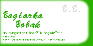 boglarka bobak business card